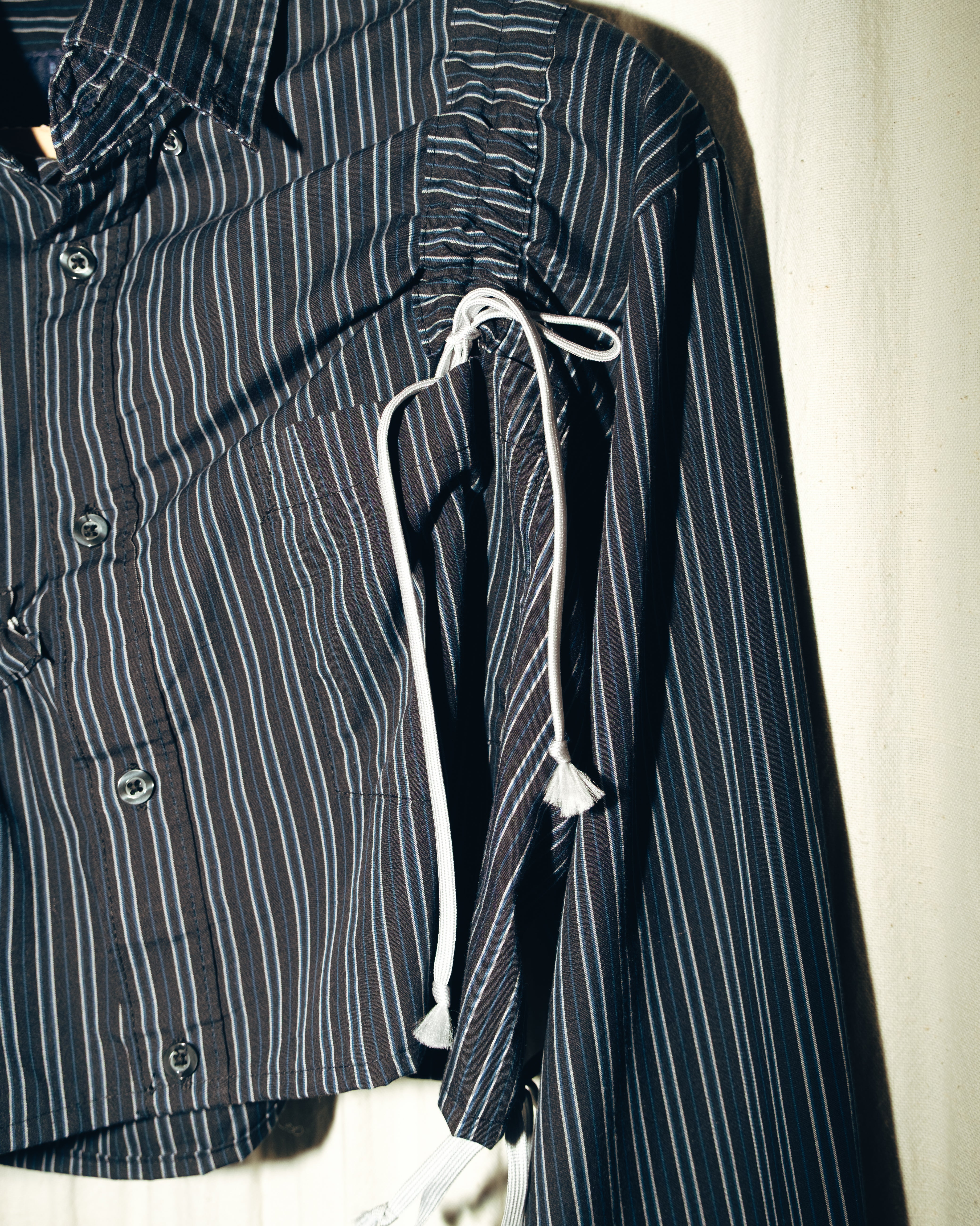 Tad - Upcycled Cropped Shirt